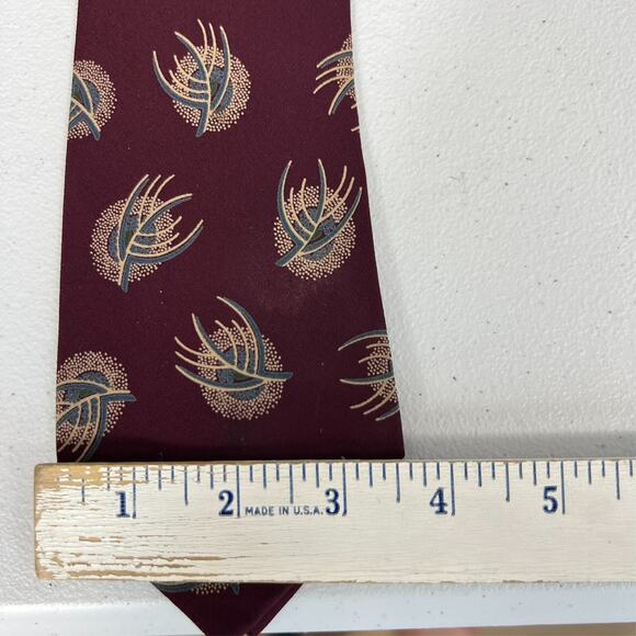Giorgio Armani Cravatte Tie Mens Burgundy 55"X3.5"Made In Italy Vintage - Picture 3 of 12